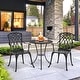 preview thumbnail 2 of 4, Yaheetech 3-Piece Patio Bistro Set, Cast Aluminum Bistro Table and 2 Chairs Set