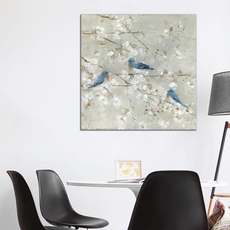 iCanvas "Blue Bird Melody II" by Sally Swatland Canvas Print - 37x37x1.5
