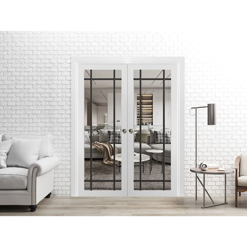 Slab Barn Door Panel 18x80 Lucia 2266 White Silk Sturdy Finished