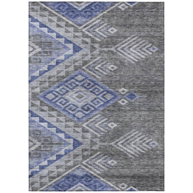 HomeRoots Southwestern Transitional Rectangle Outdoor Rug - 10' X 14'