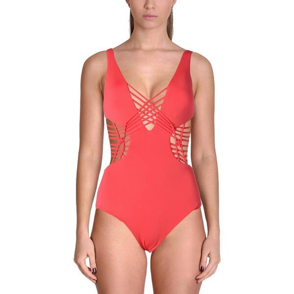 Shop Becca By Rebecca Virtue Womens Cut Out Front Solid Color One
