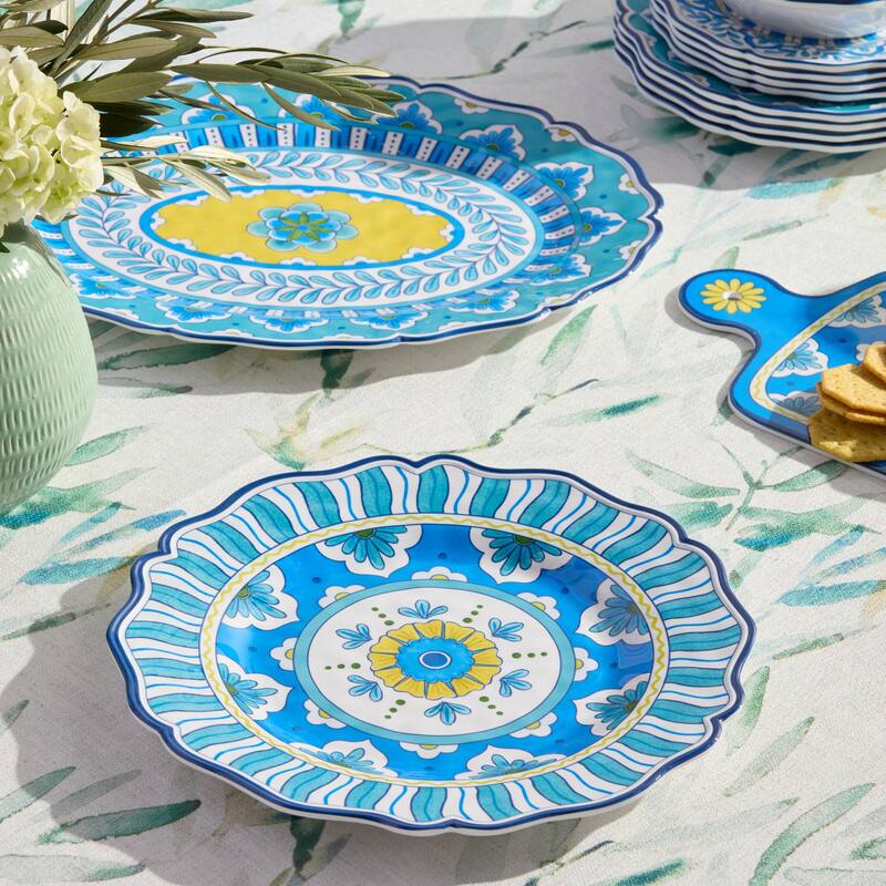 Certified International Porto Melamine 2 Piece Platter Set - 18.00"L x 13.50."H x 0.75"H