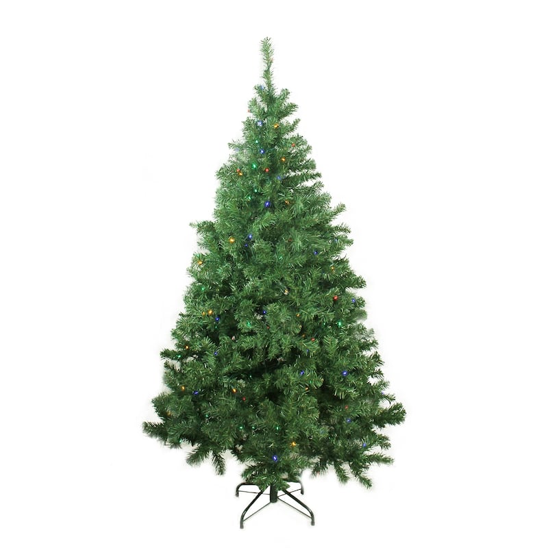 6' LED Medium Mixed Pine Artificial Christmas Tree Multi Lights - 6 Foot