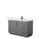 Option Dark Gray, Black Trim, White Quartz Top