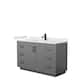 Option Dark Gray, Black Trim, White Quartz Top