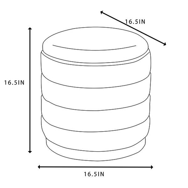 Round Pouf Modern Velvet Storage Cloud Ottoman Stool Bed Bath & Beyond 38408115