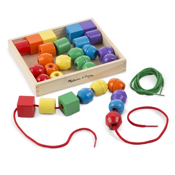 slide 2 of 3, Melissa & Doug Primary Lacing Beads