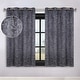 preview thumbnail 107 of 124, Superior Leaves Machine Washable Room Darkening Grommet Blackout Curtains, Set of 2 42" x 63" - Charcoal