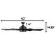 preview thumbnail 9 of 7, 62" Honeywell Xerxes Indoor Contemporary Ceiling Fan with Remote, Matte Black