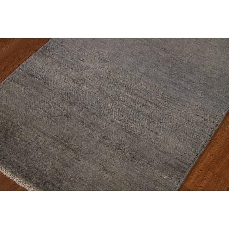 Contemporary Gabbeh Runner Rug Hand-Knotted Wool Carpet - 2'8"x 9'5"
