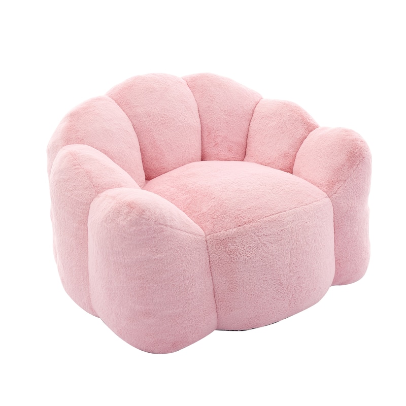 Lotus Type Compression Lazy Sofa Oversized Bean Bag Sofa Accent Chair for Adults with Pull Strap and Non-slip Base, Easily Moved