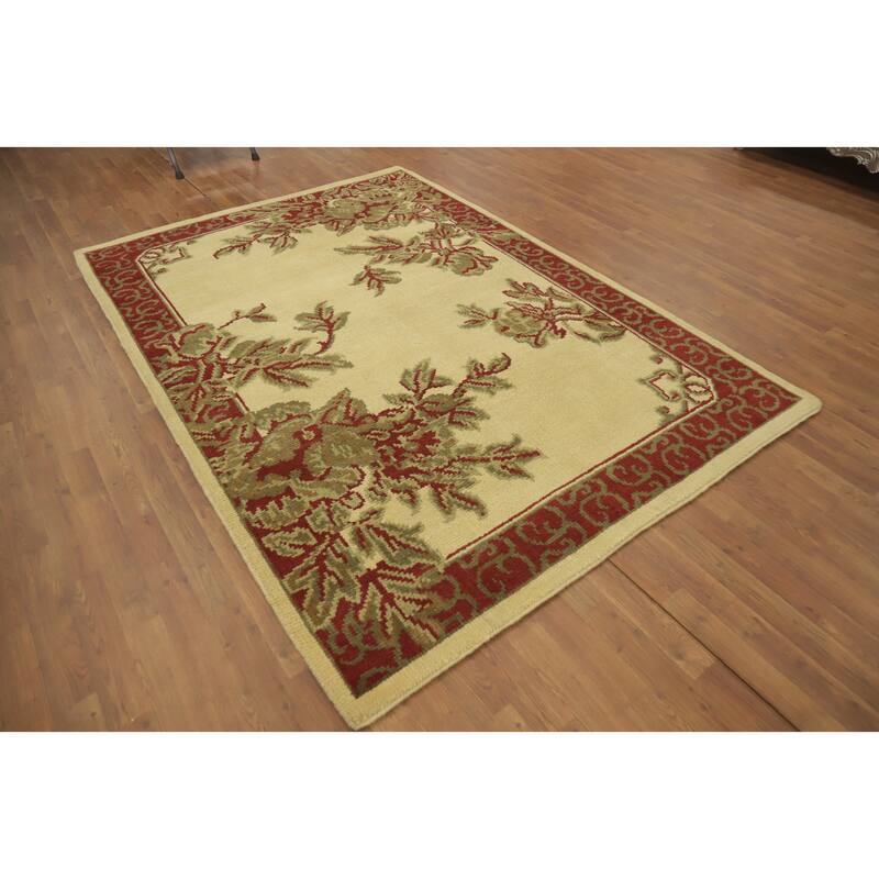 Floral Indian Area Rug 6x8 - 7' 10'' X 5' 7''