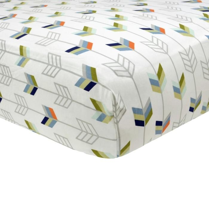 Shop Just Born 100 Cotton Fitted Crib Sheets Adventure Arrows