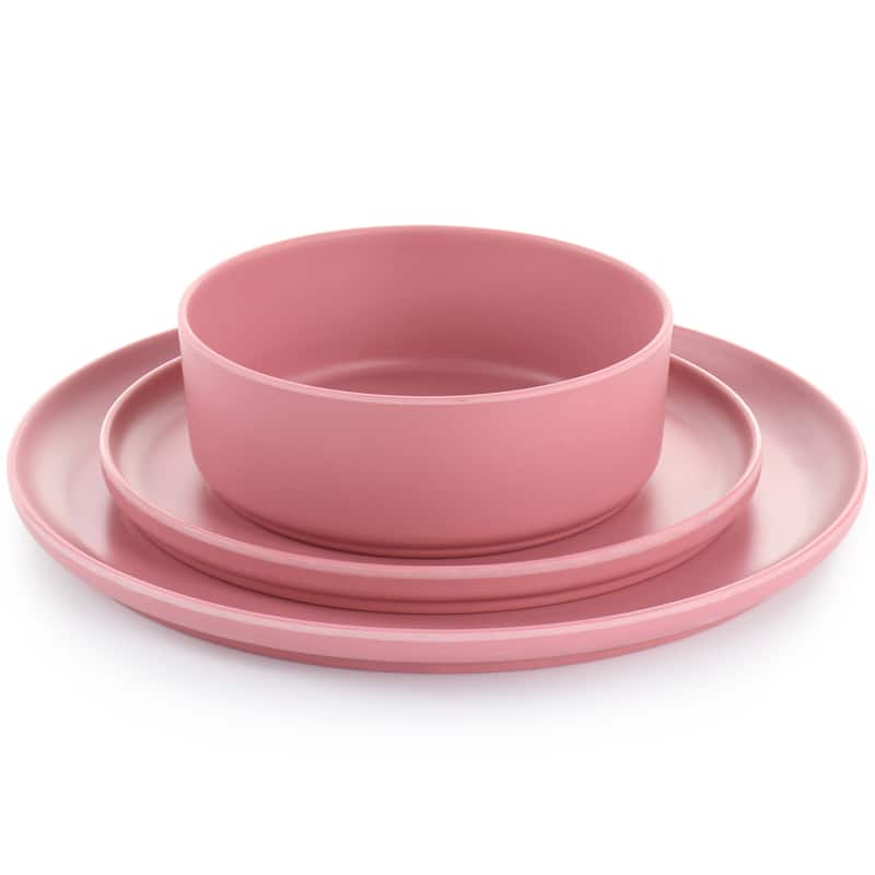 Gibson Home Canyon Crest 12 Piece Stackable Matte Melamine Set