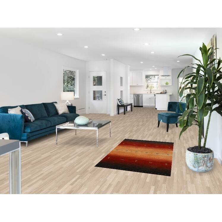 Hand Knotted Oriental 100% Wool Carpet Tribal Animal Pictorial Oranges & Rust Gabbeh Area Rug - 5' 0'' X 3' 0''