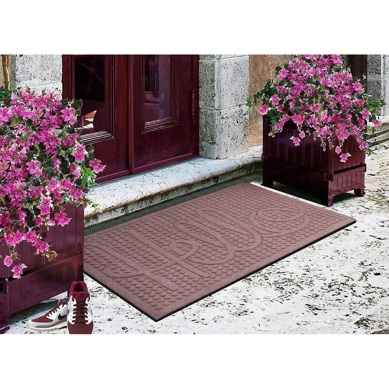A1HC Durable All Weather Absorbent Doormat Indoor and Outdoor Mats, Boot Scraper, 24x 36
