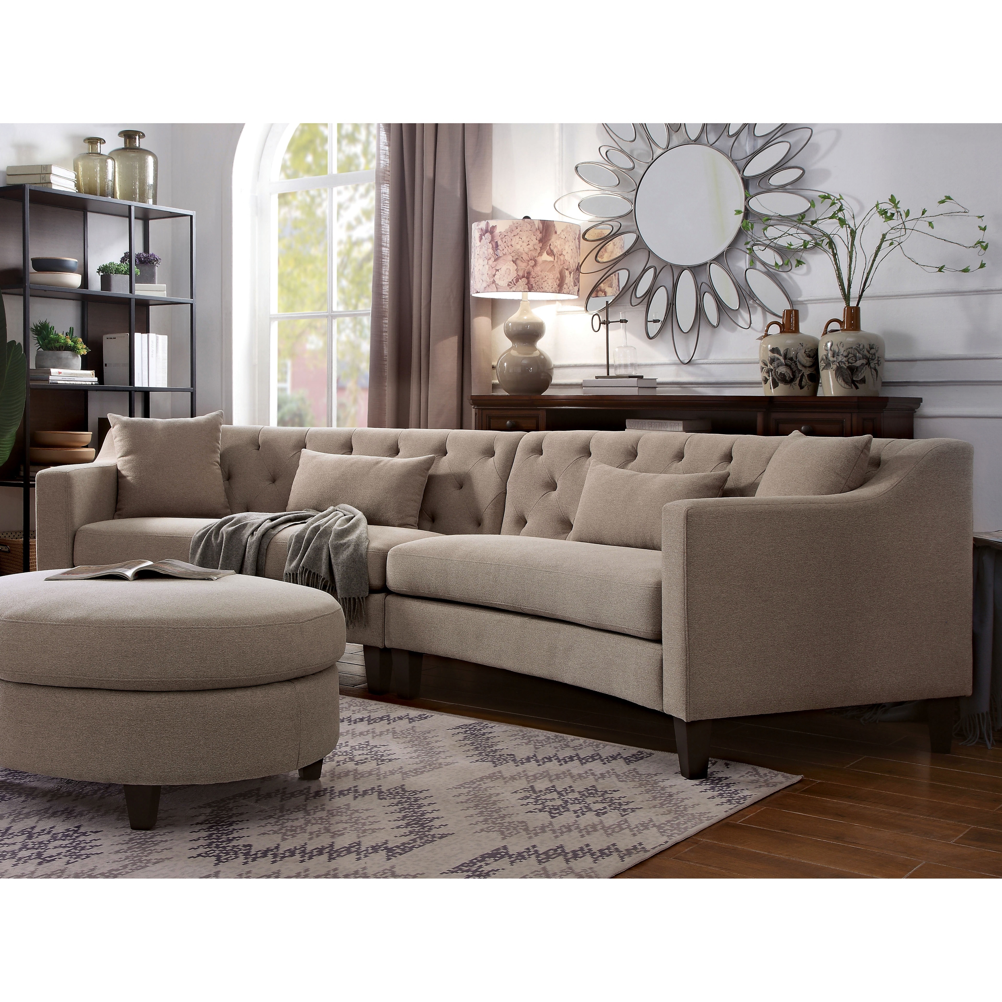 Curved deals sectional sofa