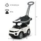 preview thumbnail 5 of 3, Honey Joy 3 in 1 Ride on Push Car Toddler Stroller Sliding Car with Music-White - 35" x 17" x 33" (L x W x H)