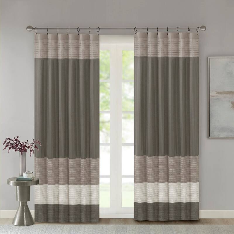Polyoni Pintuck Curtain Panel - Multi-Color