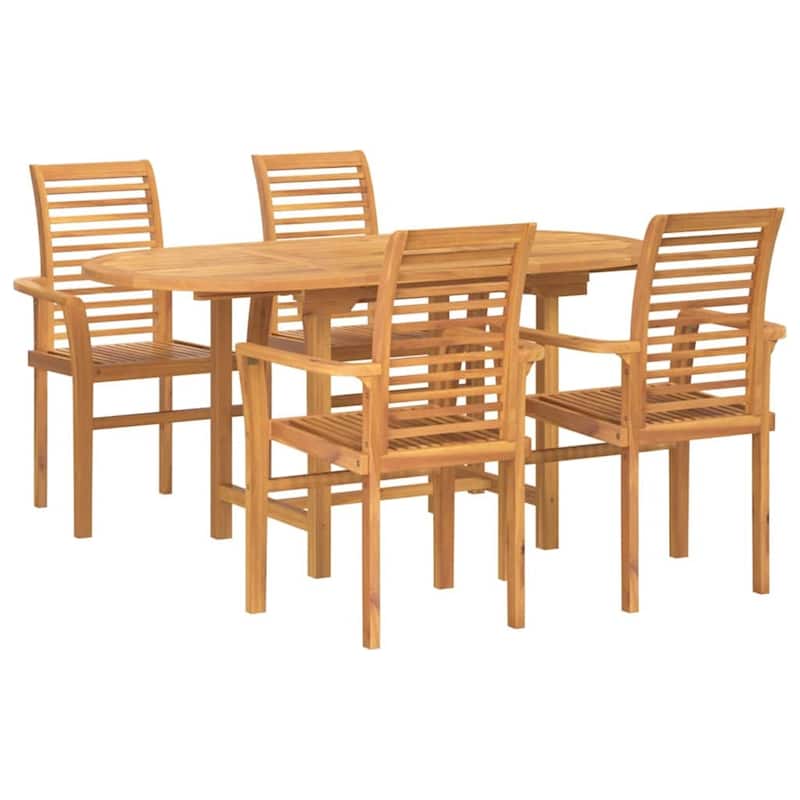 vidaXL Garden Dining Set 5/7 pcs Brown 63" x 31.5" x 29.5 - 63" x 31.5" x 29.5