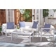 preview thumbnail 6 of 61, SAFAVIEH Outdoor Montez 4-Piece Conversation Patio Set with Accent Pillows