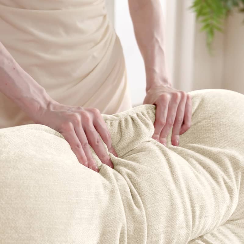 GDF Studio - May Modular Modern Chenille L-Shaped Sectional Sofa with Ottoman and Tufted Cushion Backrest