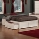 preview thumbnail 27 of 116, Concord Platform Bed with Footboard and Storage Drawers White - Full