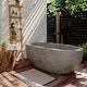 preview thumbnail 16 of 144, Avalon NativeStone Freestanding Soaking Tub 72" - Ash