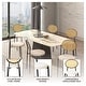 preview thumbnail 92 of 92, Leisuremod Euston Modern Velvet/Leather Dining Chair - Minimalist Wicker Back Accent Chair for Home Living Room & Kitchen