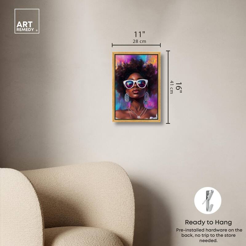 Bold Colorful Curls Canvas by Art Remedy