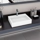 preview thumbnail 37 of 51, vidaXL Wash Basin Mineral Cast/Marble Cast White Washroom Sink Multi Sizes
