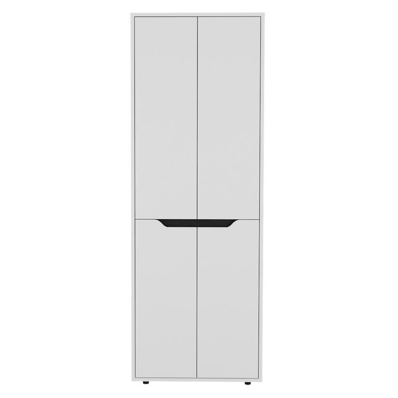 Herrin Storage Cabinet Kitchen Pantry With Four Doors and and Five Interior Shelves - Multicolor