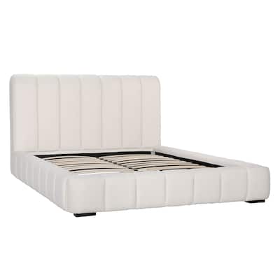 Barton Fabric Bed, Cream, Queen