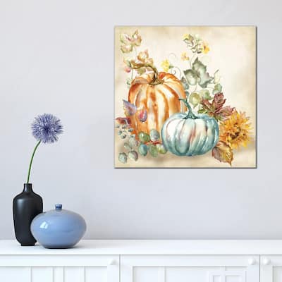 iCanvas "Watercolor Harvest Pumpkin I" by Tre Sorelle Studios Canvas Print