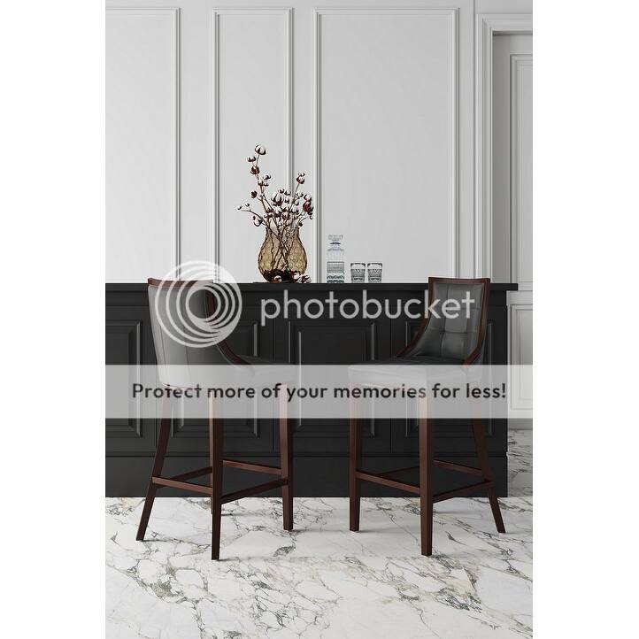 Manhattan Comfort Fifth Avenue Wood Upholstered Barstool