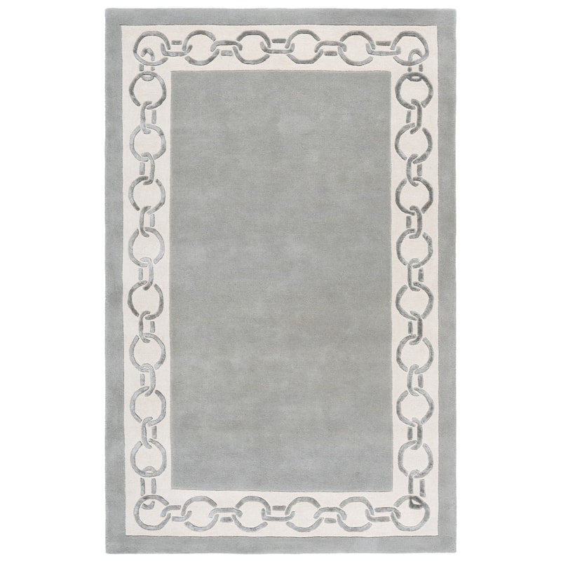 SAFAVIEH Handmade Metro Afet Wool Rug - Grey/Ivory - 6' x 9'