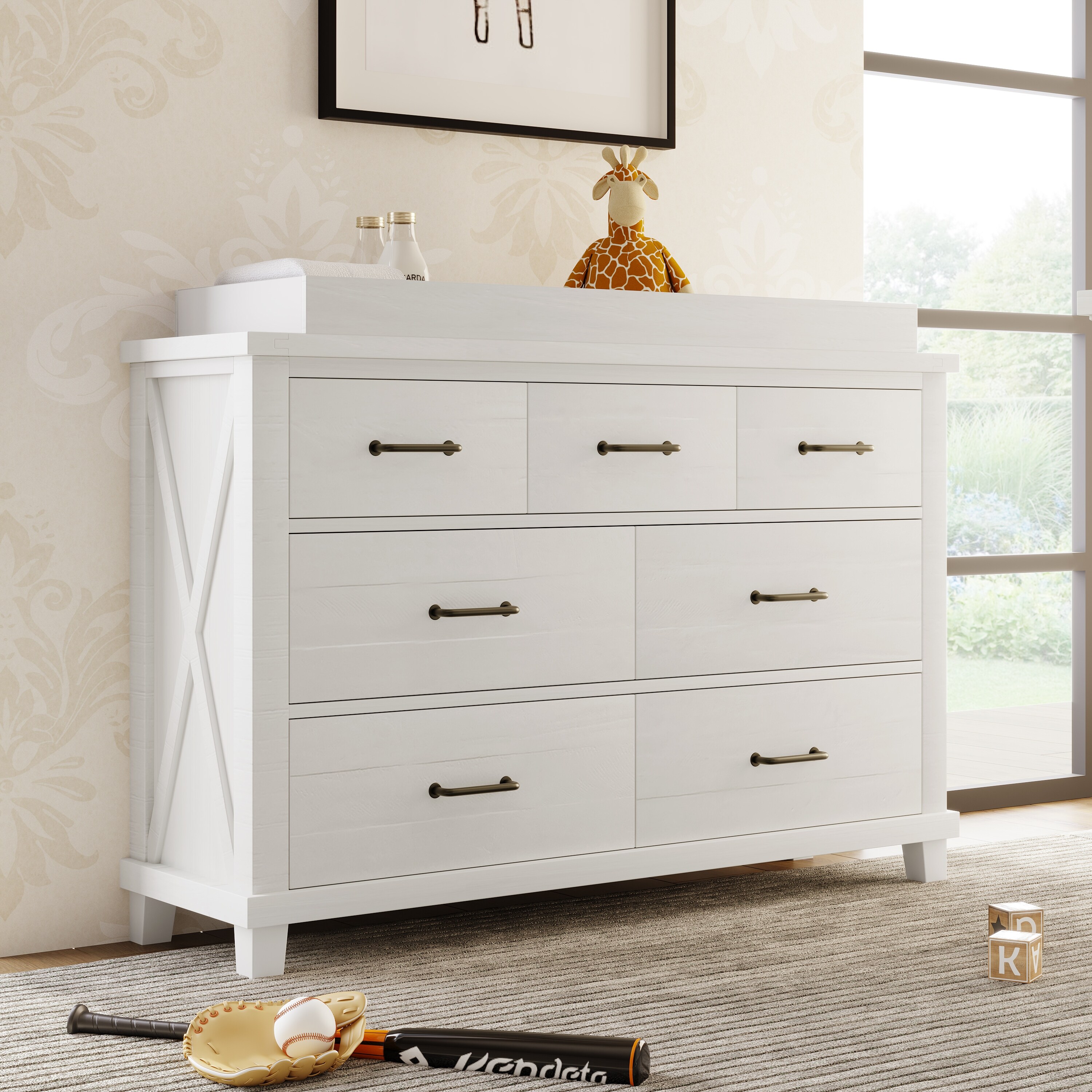 Solid wood nursery dresser sale