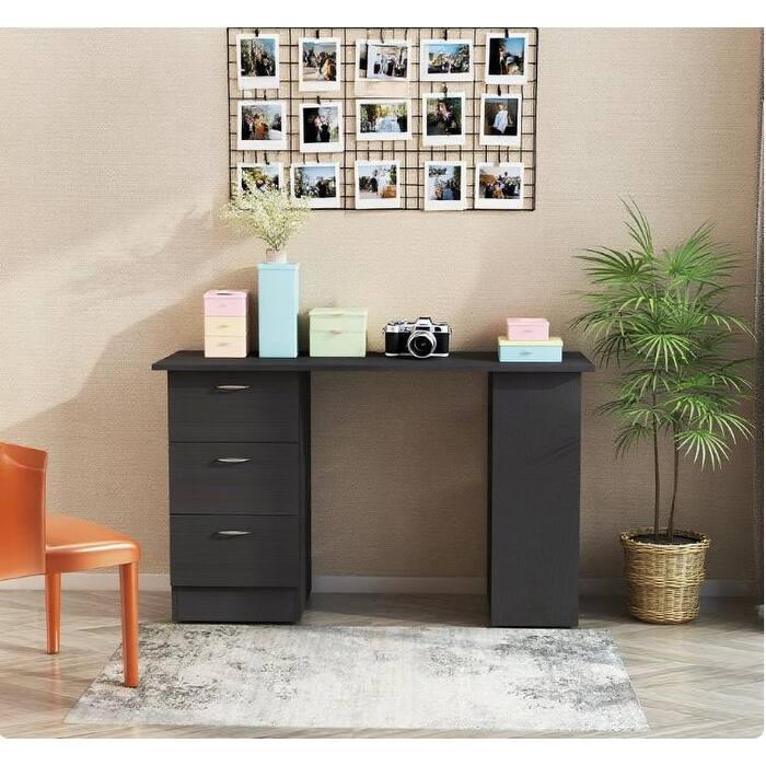 Modern Home Office Computer Desk Bookcase Combo Writing Table Workstation