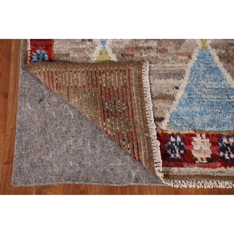 Trellis Moroccan Oriental Area Rug Hand-Knotted Wool Carpet - 5'11" x 7'8"