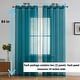 preview thumbnail 106 of 117, HLC.me 2 Piece Semi Sheer Voile Window Curtain Drapes Grommet Top Panels Bedroom, Living Room - Set of 2 panels