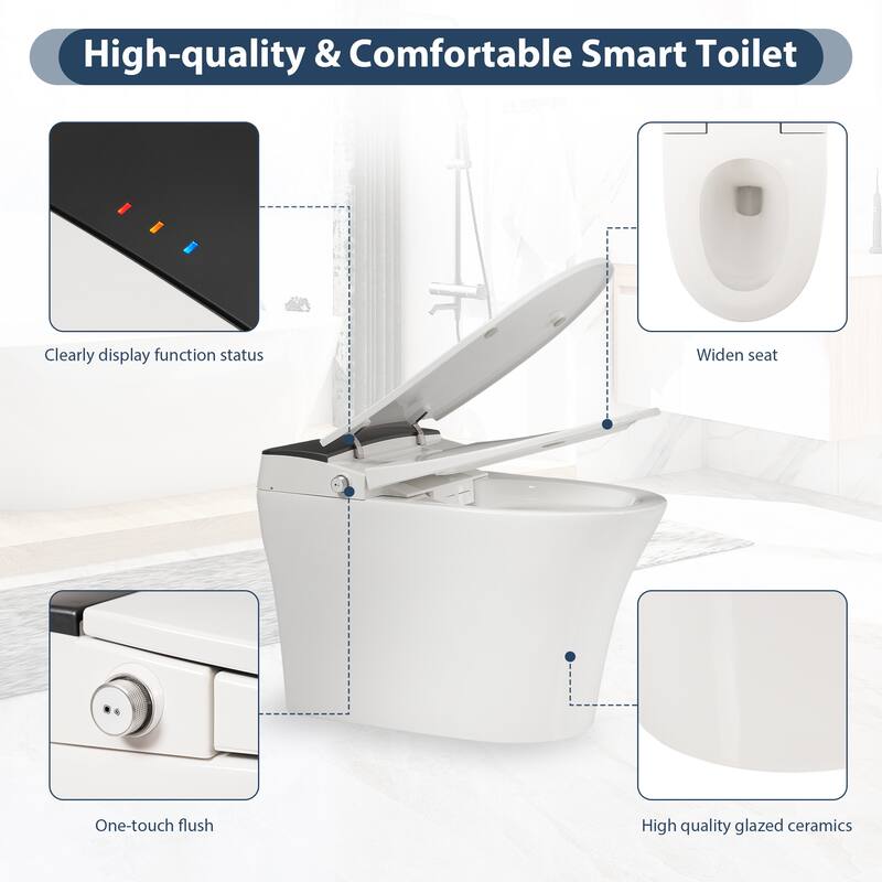 Smart Toilet with Heated Seat & Auto Flush