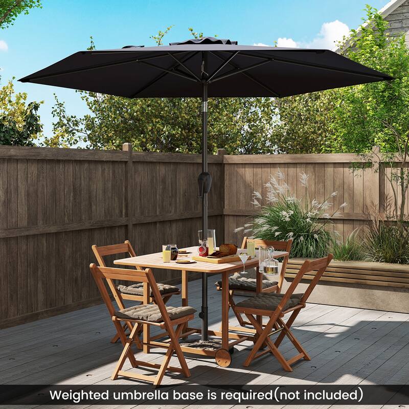 Gymax 7.5 ft Patio Umbrella Outdoor Heavy Duty Market Umbrella w/ Push
