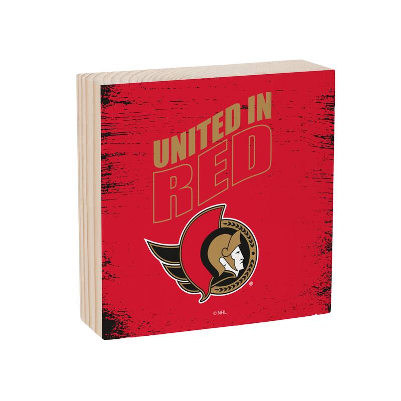 Ottawa Senators Wooden Tabletop Mantel Shelf Sign