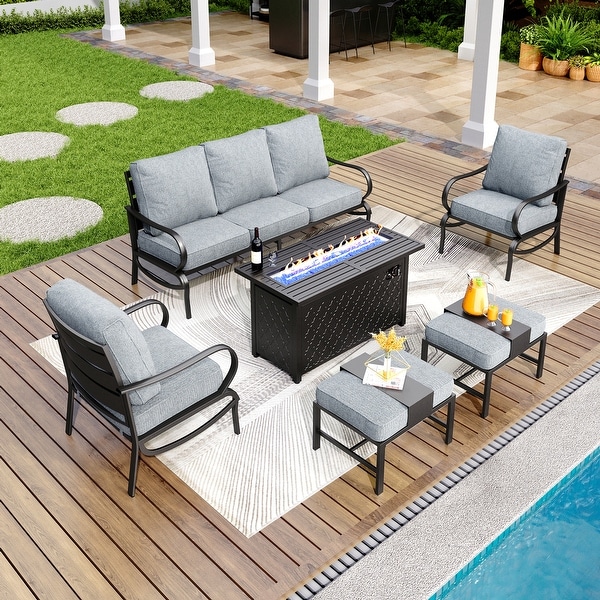 MAISON ARTS Patio Furniture Set 4/6- Pieces Outdoor Conversation