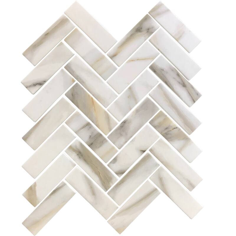 Apollo tile 11" x 13" Aloha Matte White Beige Recycled Glass Tile (9.63 sq ft/case) - 10 Pack
