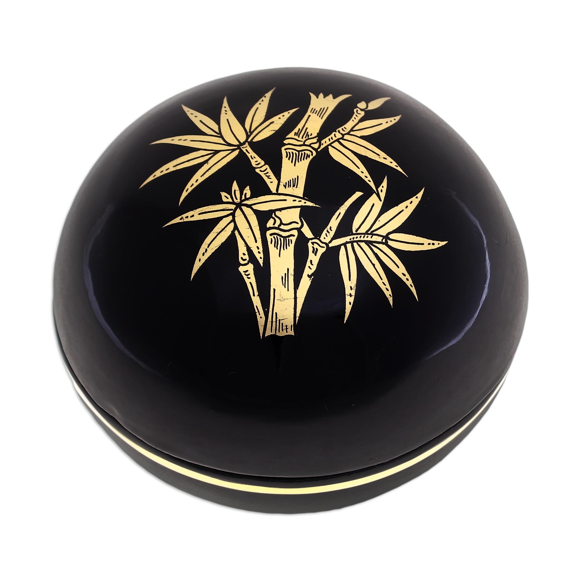Novica Handmade Strong Stalk Gold-Accented Lacquerware Wood