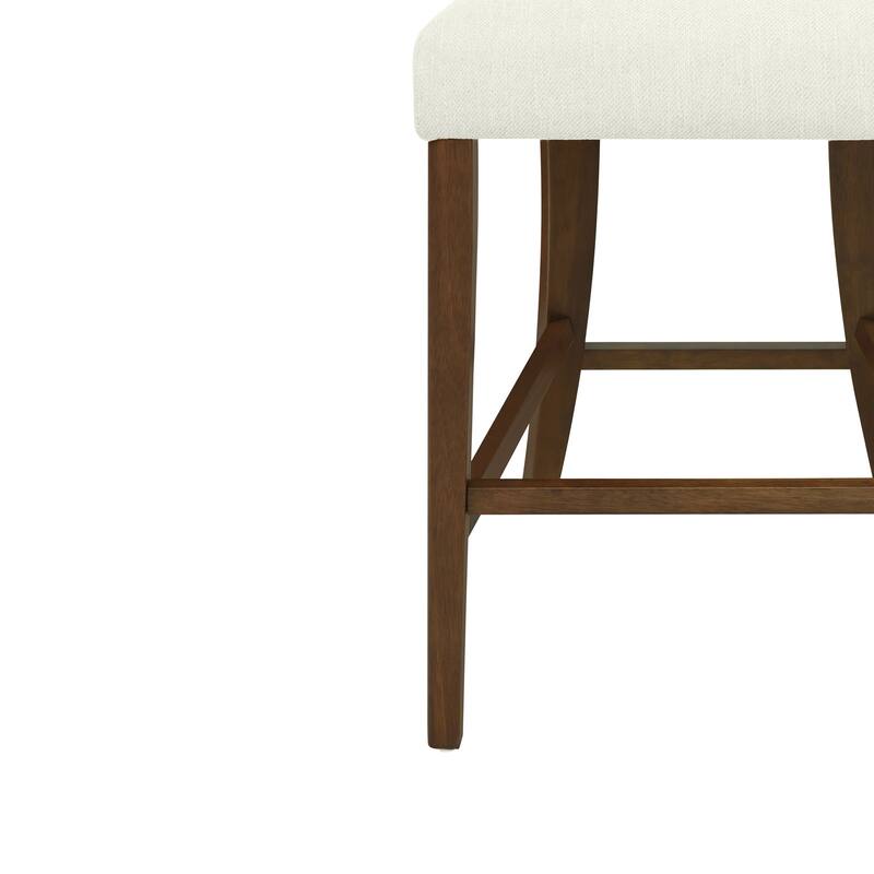 Roomfitters Counter Stool Set of 2, Modern Kitchen Bar Stool with Upholstered Seat and Wood Frame