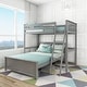preview thumbnail 19 of 21, Max and Lily L Shaped Twin over Full Bunk Bed Grey