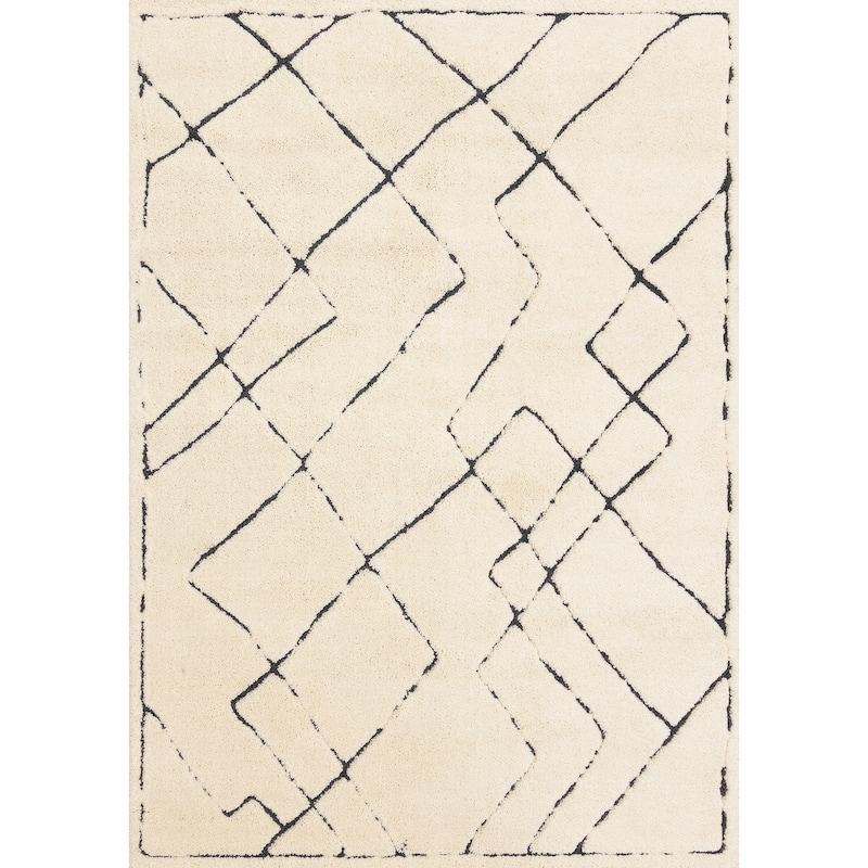 HomeRoots Solid Color Modern Rectangle Area Rug - 5' X 8'