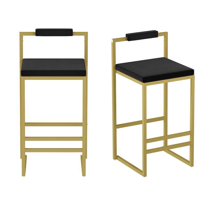 Upholstered Counter Height Barstools Dining Chairs Set of 2